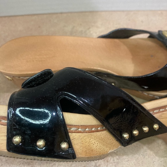 Coach clog style patent black leather strap size 6-. - Picture 7 of 10